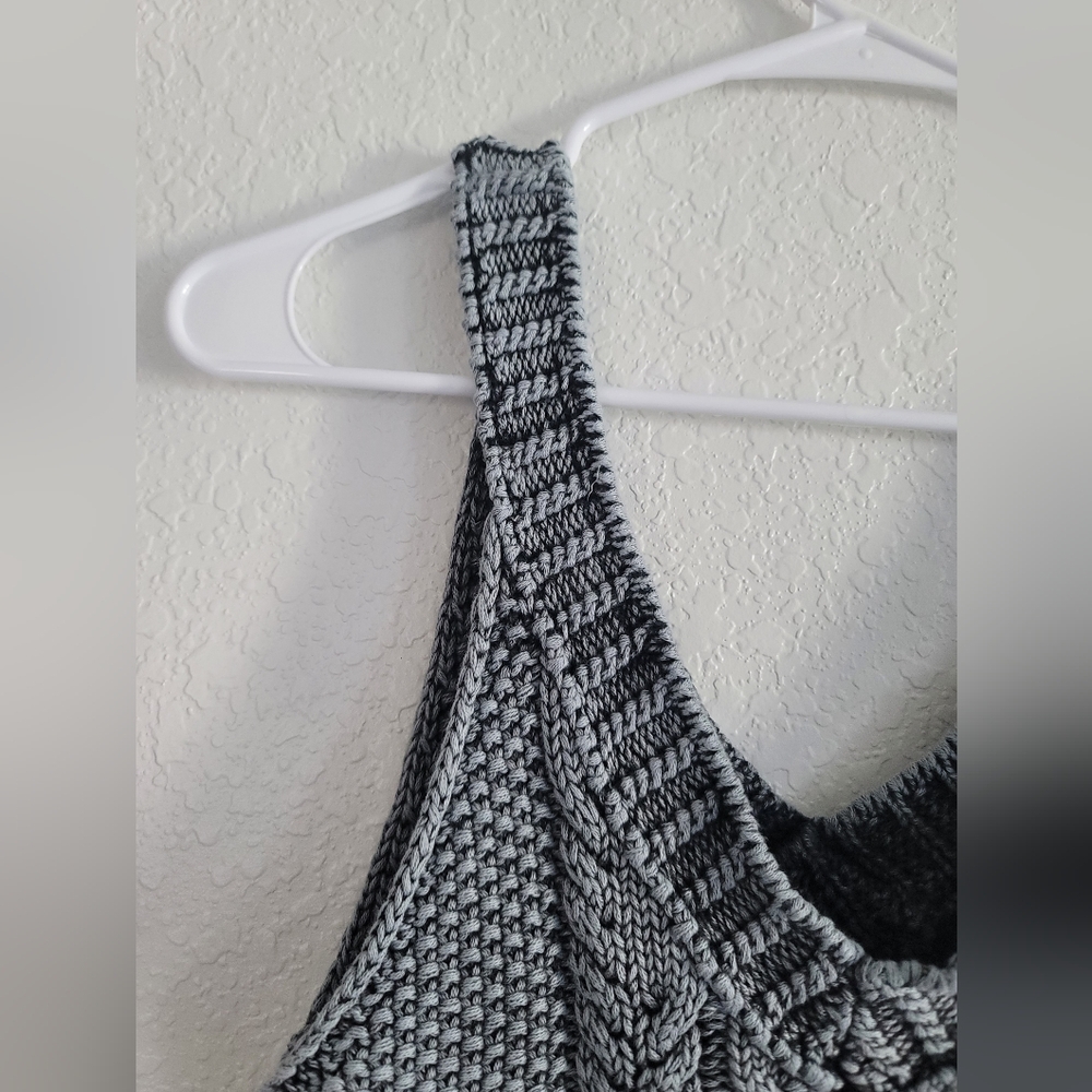 Breton Cable Knit Tank Top - Gray - Picture 8 of 9